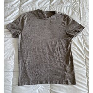 H&M Gray T-Shirt Short-sleeve Cotton Heathered Casual Slim Fit Crew Medium EUC